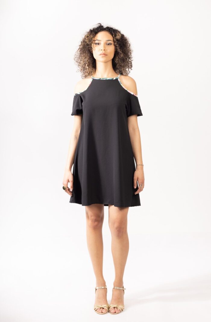 Off-shoulder φόρεμα με floral λεπτομέρειες - Image 2