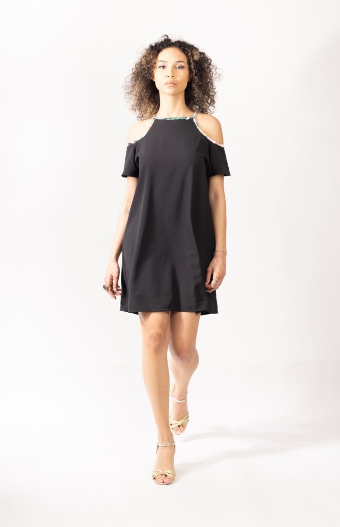 Off-shoulder φόρεμα με floral λεπτομέρειες - Image 4