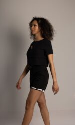Μαύρο shorts με ρεβέρ - Image 6