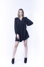 Μαύρο αμπίρ φόρεμα - Image 3