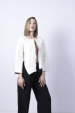 Ιβουάρ ασύμμετρο σακάκι - Image 6