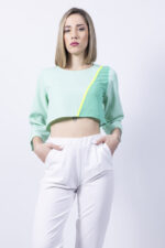 Λευκό παντελόνι με τσέπες και λεπτομέρεια στο ρεβέρ - Image 5