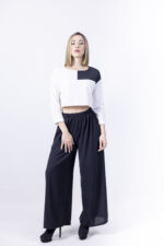 Μαύρη παντελόνα με ελαστική μέση - Image 4