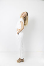 Λευκό παντελόνι με καρό τσέπες - Image 7