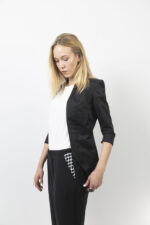 Μαύρο παντελόνι με καρό τσέπες - Image 2