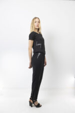 Μαύρο παντελόνι με καρό τσέπες - Image 5