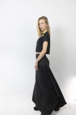 Μαύρη φούστα σατέν - Image 2