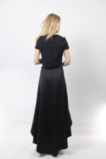 Μαύρη φούστα σατέν - Image 4