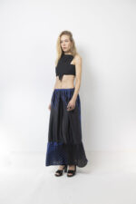 Φούστα maxi μαύρο/μπλε - Image 2