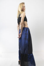 Φούστα maxi μαύρο/μπλε - Image 4