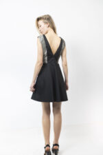 Φόρεμα μαύρο/γκρι lurex - Image 4