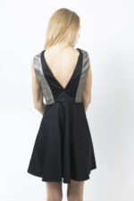 Φόρεμα μαύρο/γκρι lurex - Image 5