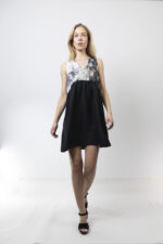 Ασπρόμαυρο αμπίρ φόρεμα - Image 2