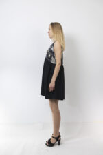 Ασπρόμαυρο αμπίρ φόρεμα - Image 4