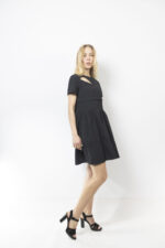 Μαύρο cut-out φόρεμα - Image 2