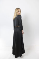 Μαύρη φούστα σατέν - Image 7
